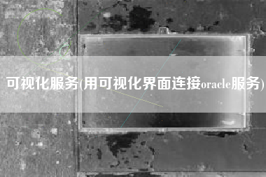 可视化服务(用可视化界面连接oracle服务)