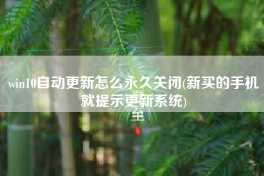 win10自动更新怎么永久关闭(新买的手机就提示更新系统)