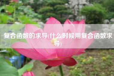 复合函数的求导(什么时候用复合函数求导)