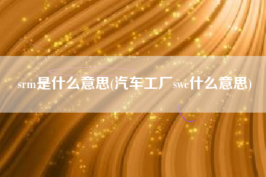 srm是什么意思(汽车工厂swc什么意思)