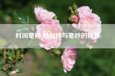 时间毫秒(时间秒与毫秒的换算)