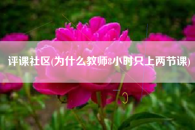 评课社区(为什么教师8小时只上两节课)