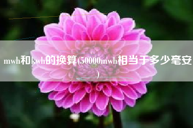 mwh和kwh的换算(50000mwh相当于多少毫安)
