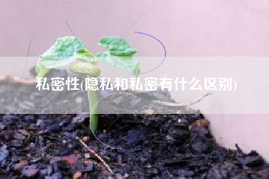 私密性(隐私和私密有什么区别)