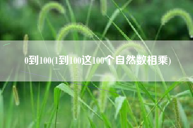 0到100(1到100这100个自然数相乘)