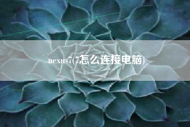 nexus7(7怎么连接电脑)