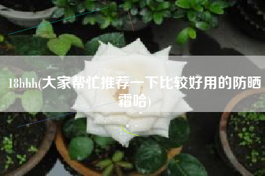 18hhh(大家帮忙推荐一下比较好用的防晒霜哈)