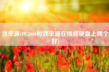 效率源(PC3000和效率源在维修硬盘上哪个好)