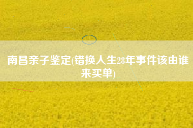 南昌亲子鉴定(错换人生28年事件该由谁来买单)