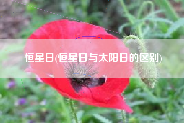 恒星日(恒星日与太阳日的区别)