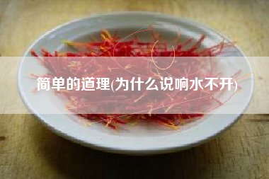 简单的道理(为什么说响水不开)