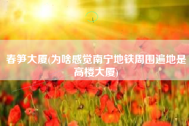 春笋大厦(为啥感觉南宁地铁周围遍地是高楼大厦)