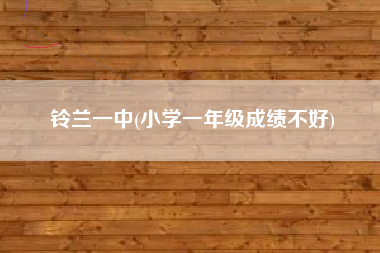 铃兰一中(小学一年级成绩不好)