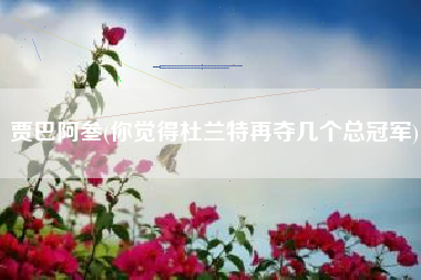 贾巴阿叁(你觉得杜兰特再夺几个总冠军)