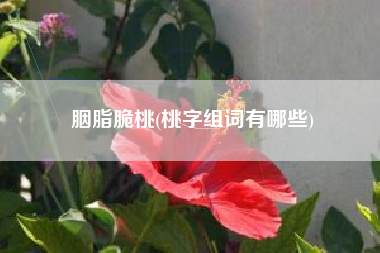 胭脂脆桃(桃字组词有哪些)