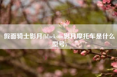假面骑士影月(blacksun影月摩托车是什么型号)