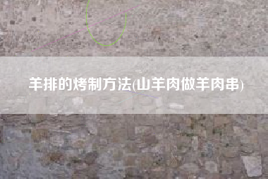 羊排的烤制方法(山羊肉做羊肉串)