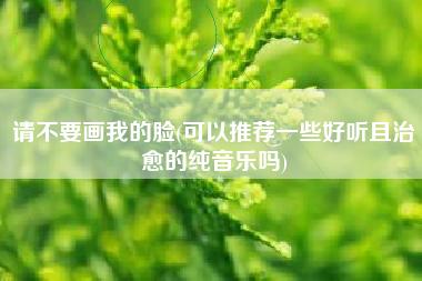 请不要画我的脸(可以推荐一些好听且治愈的纯音乐吗)