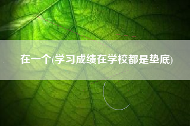 在一个(学习成绩在学校都是垫底)