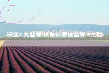 联通39元套餐(沃派冰激凌套餐39元档) 联通39元套餐(沃派冰激凌套餐39元档)