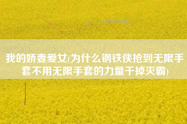 我的娇妻爱女(为什么钢铁侠抢到无限手套不用无限手套的力量干掉灭霸)