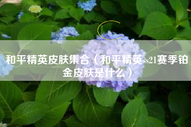 和平精英皮肤集合（和平精英ss21赛季铂金皮肤是什么）