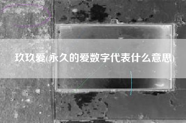 玖玖爱(永久的爱数字代表什么意思)