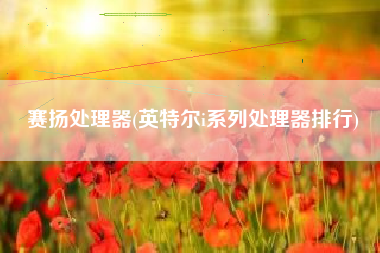 赛扬处理器(英特尔i系列处理器排行)