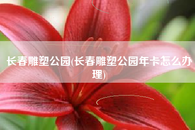 长春雕塑公园(长春雕塑公园年卡怎么办理)