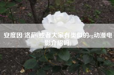 安度因 洛萨(或者大家有类似的cg动漫电影介绍吗)