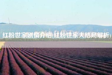 红粉世家剧情介绍(红粉世家大结局解析)