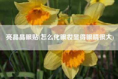 亮晶晶眼贴(怎么化眼妆显得眼睛很大)