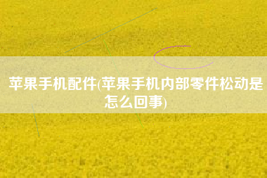 苹果手机配件(苹果手机内部零件松动是怎么回事)