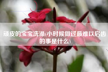 顽皮的宝宝洗澡(小时候做过最难以启齿的事是什么)