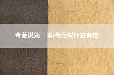 奇葩说第一季(奇葩说评委有谁)