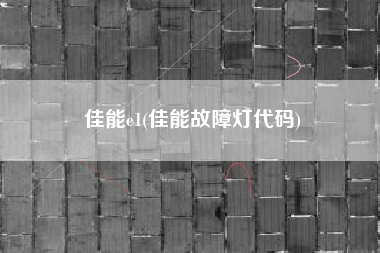 佳能e1(佳能故障灯代码)