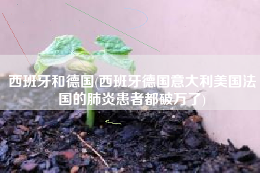 西班牙和德国(西班牙德国意大利美国法国的肺炎患者都破万了)