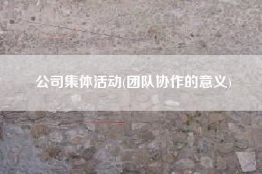 公司集体活动(团队协作的意义)