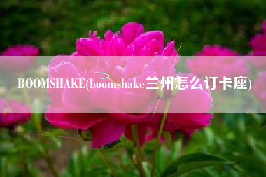 BOOMSHAKE(boomshake兰州怎么订卡座)