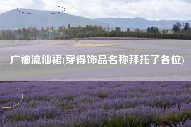 广袖流仙裙(穿得饰品名称拜托了各位)