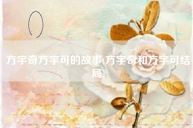 方宇奇方宇可的故事(方宇奇和方宇可结局)