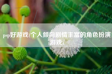 psp好游戏(个人倾向剧情丰富的角色扮演游戏)