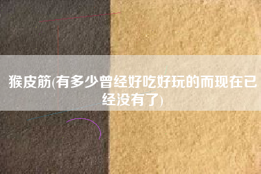 猴皮筋(有多少曾经好吃好玩的而现在已经没有了)