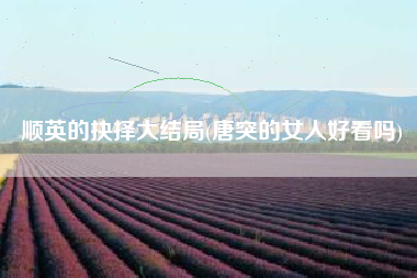顺英的抉择大结局(唐突的女人好看吗)