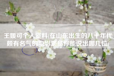 王媛可个人资料(在山东出生的八十年代颇有名气的电影演员你能说出哪几位)
