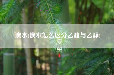溴水(溴水怎么区分乙酸与乙醇)