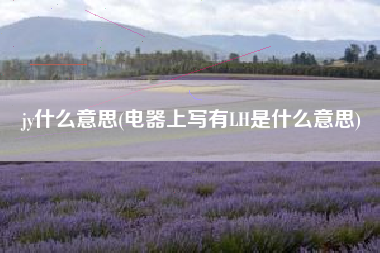 jy什么意思(电器上写有LH是什么意思)