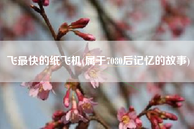 飞最快的纸飞机(属于7080后记忆的故事)