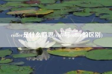 coffee是什么意思(cafe与coffee的区别)