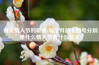 有关情人节的歌曲(每个月的十四号分别是什么情人节有什么意义)